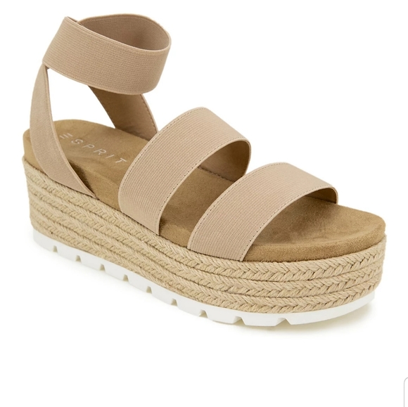 Esprit Shoes - ESPRIT gigi nude natural ankle strap elastic straps espadrilles